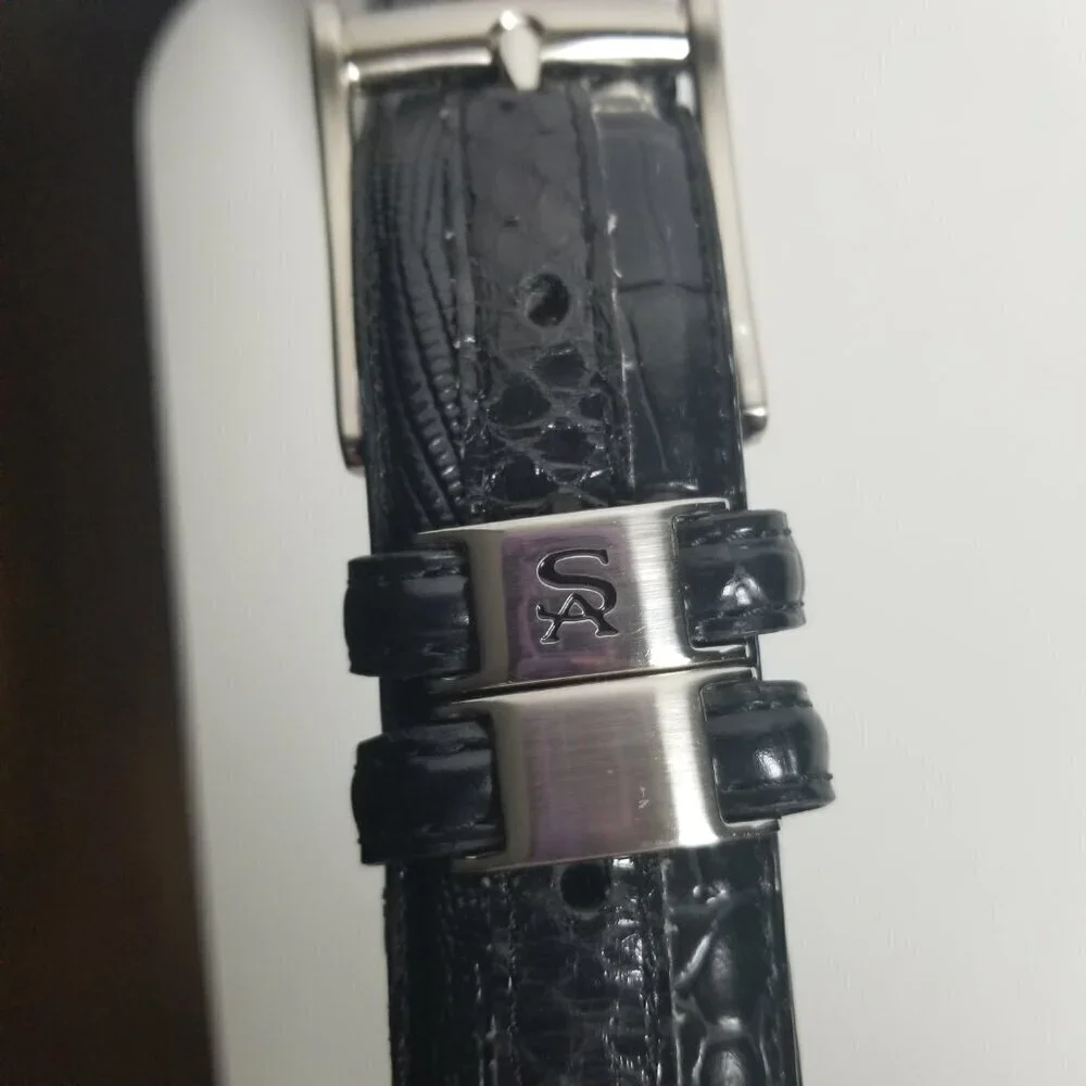 Stacy Adams Men's Genuine  Leather Snake Print  Belt Sz 42